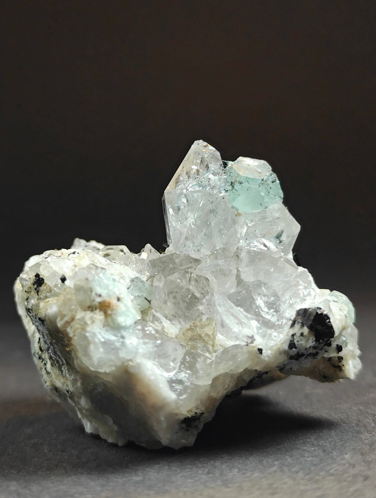 Stunning Quartz with Aquamarine, Schorl, and Topaz Combination from Pakistan – 66 Grams