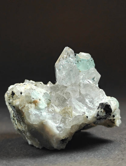 Stunning Quartz with Aquamarine, Schorl, and Topaz Combination from Pakistan – 66 Grams