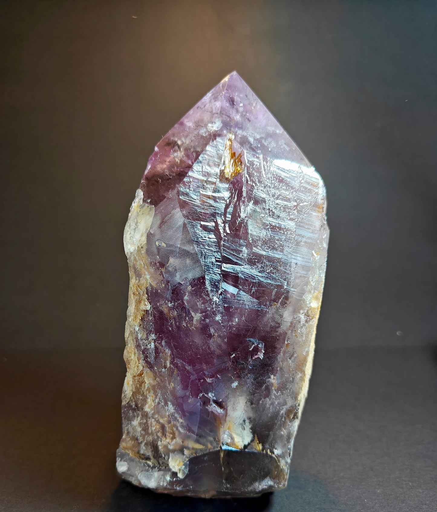 Rare Large Semi-Polished Bolivian Amethyst Point – 2.450 kg
