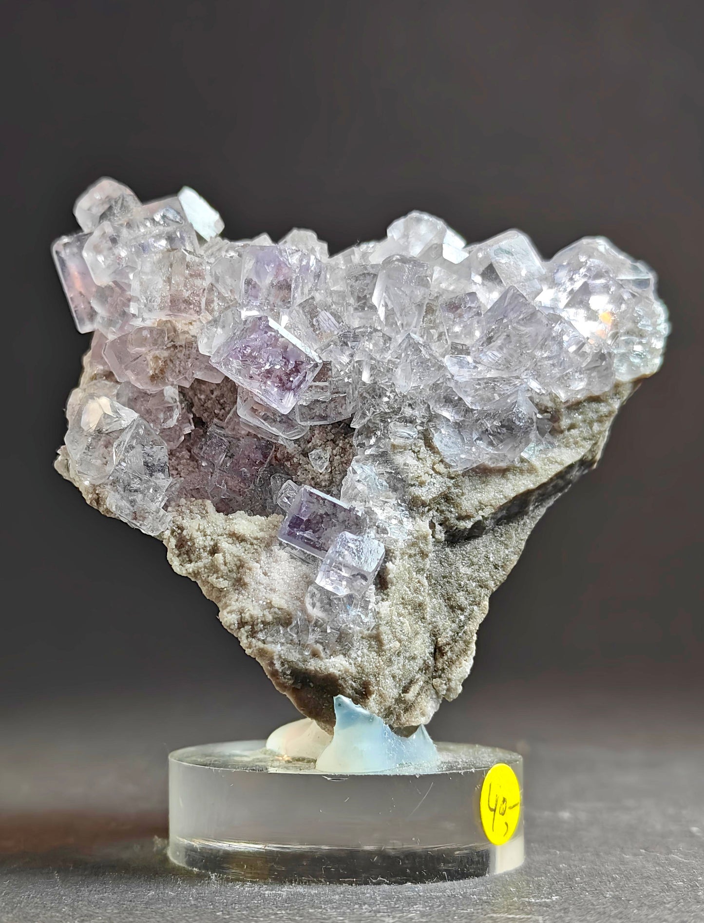 Clear Purple Fluorite on Matrix – 140 Grams
