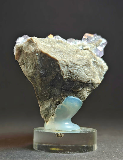 Clear Purple Fluorite on Matrix – 140 Grams