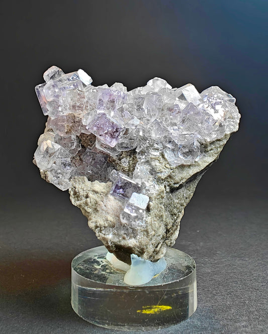 Clear Purple Fluorite on Matrix – 140 Grams