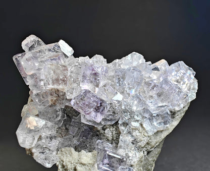 Clear Purple Fluorite on Matrix – 140 Grams