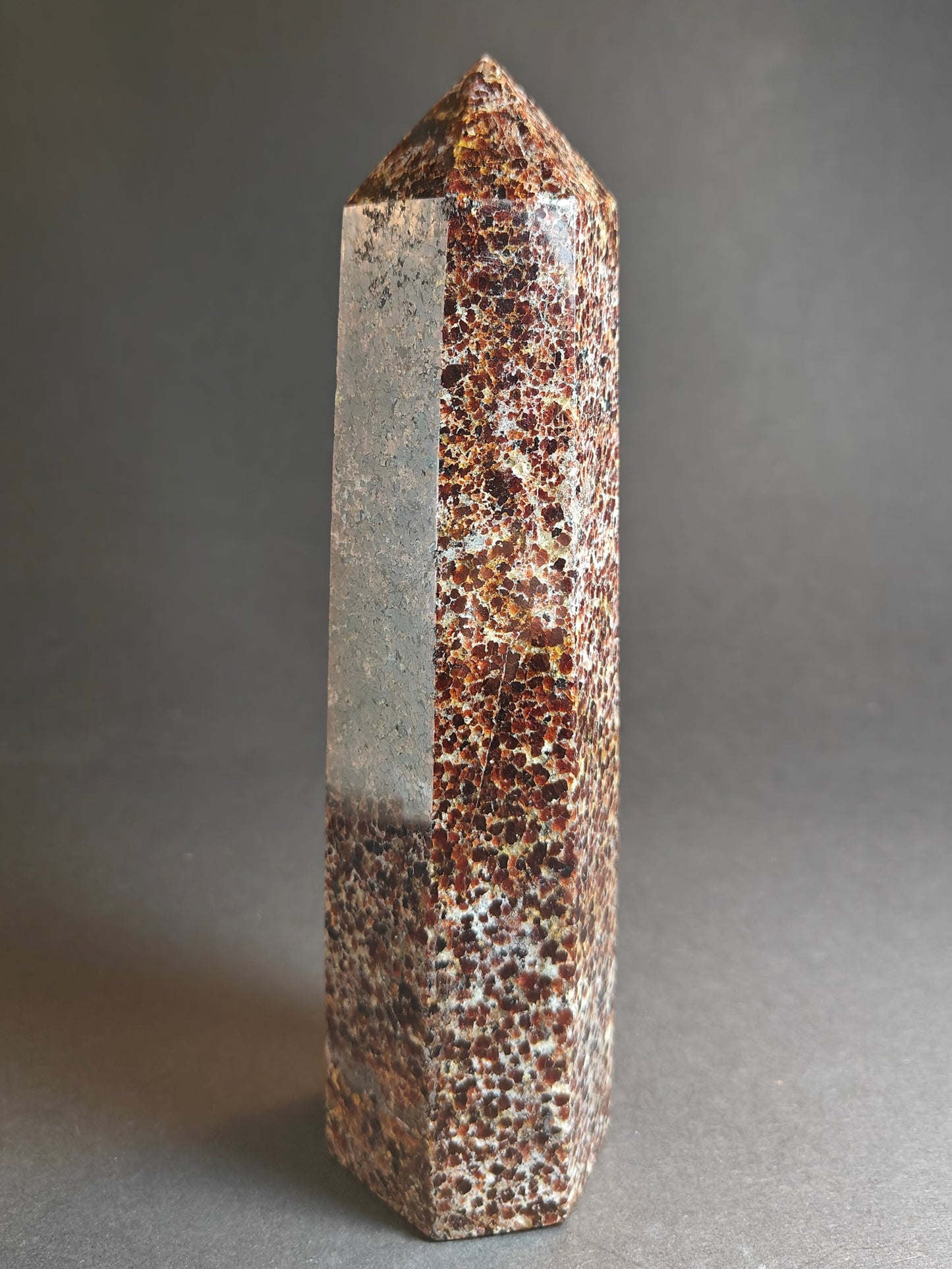 Polished Garnet Tower – 828 Grams