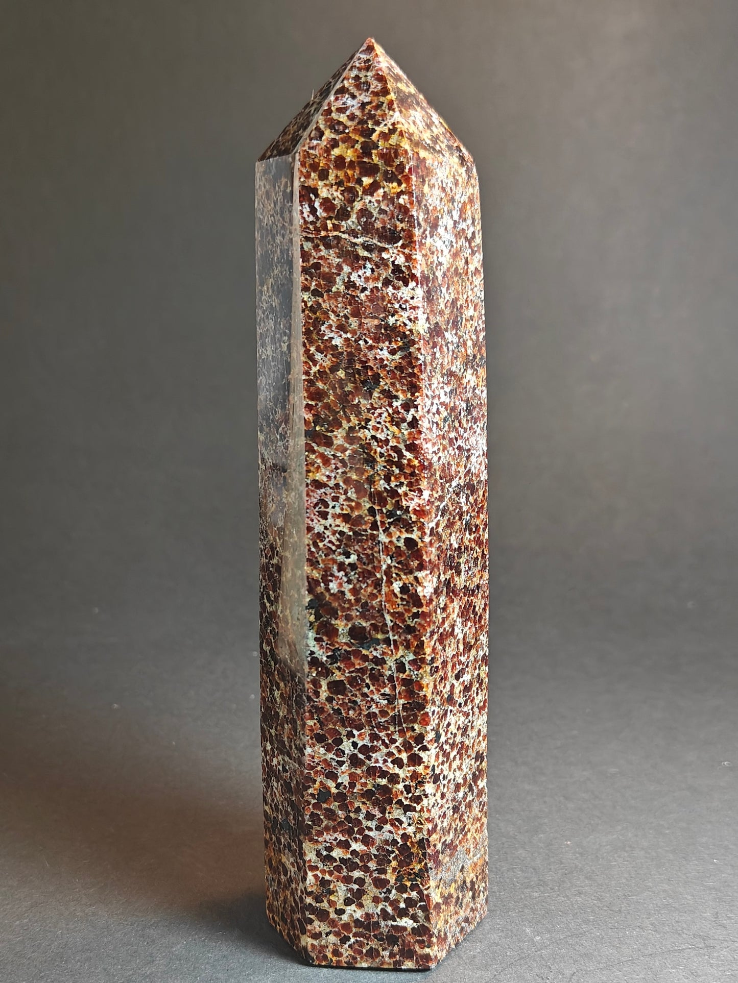 Polished Garnet Tower – 828 Grams
