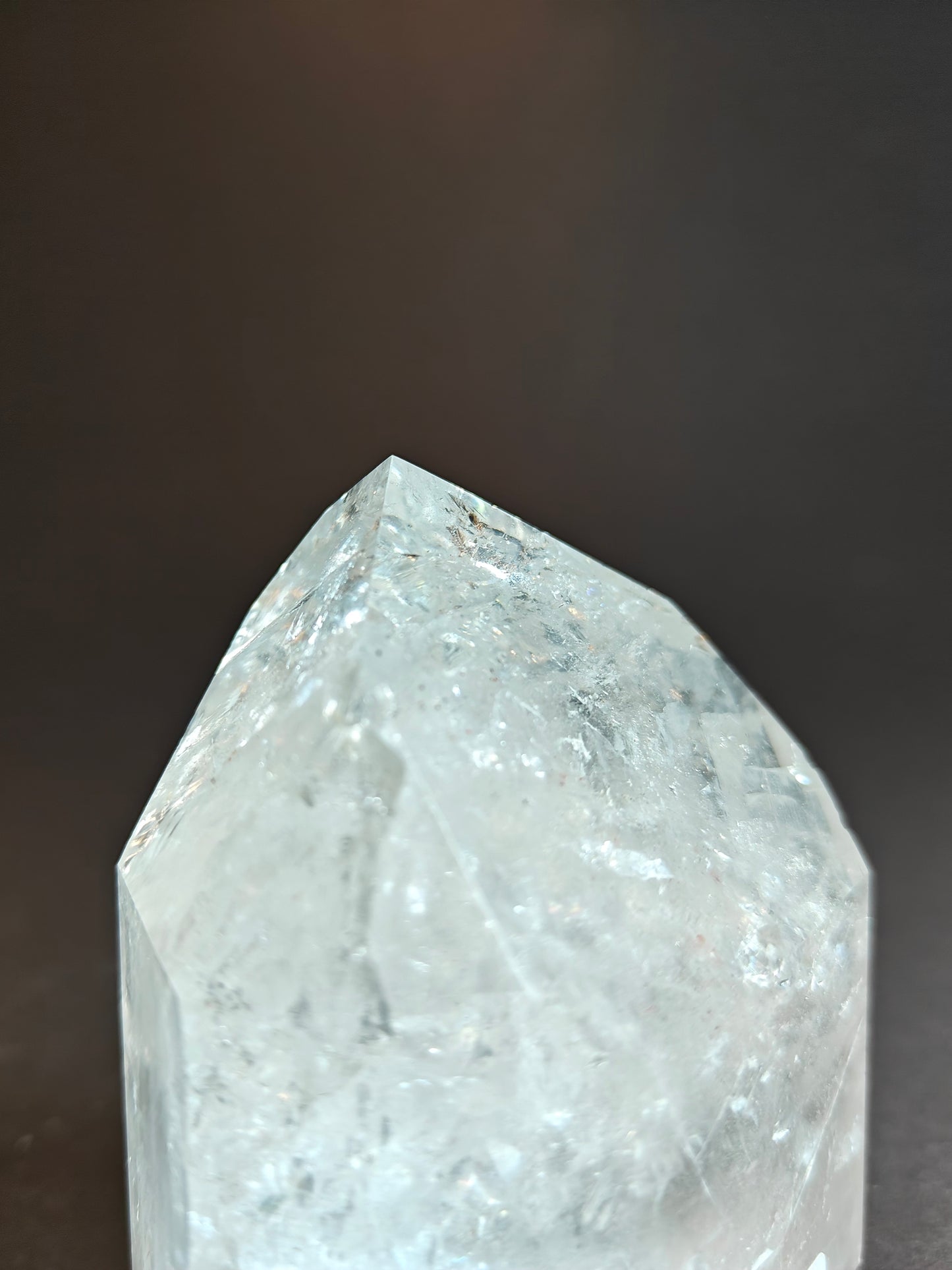 Polished Carved White Quartz Tower from Brazil - 354 grams
