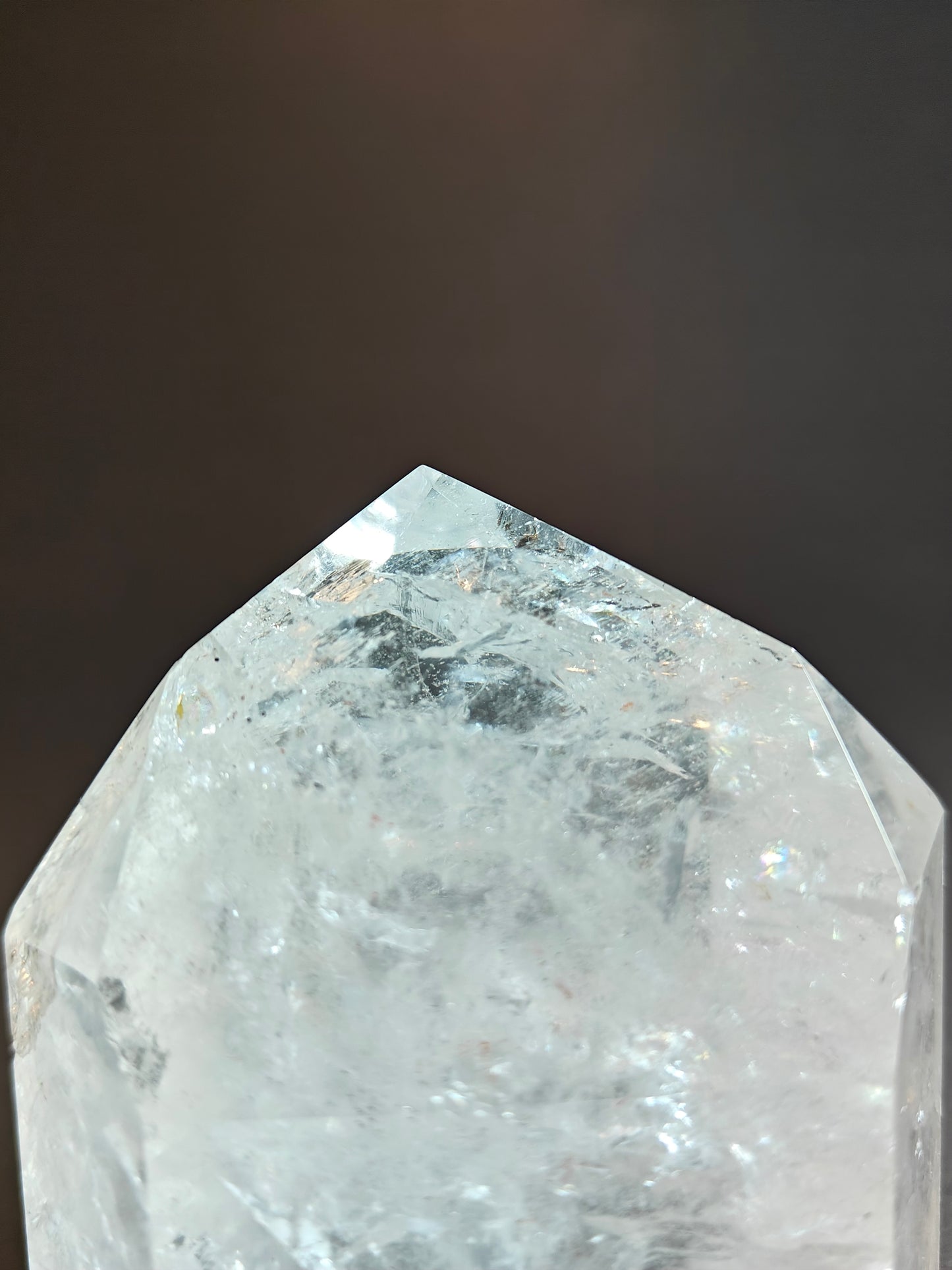 Polished Carved White Quartz Tower from Brazil - 354 grams