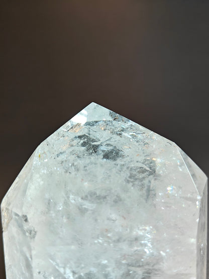 Polished Carved White Quartz Tower from Brazil - 354 grams