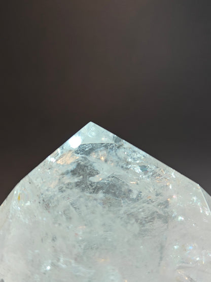 Polished Carved White Quartz Tower from Brazil - 354 grams