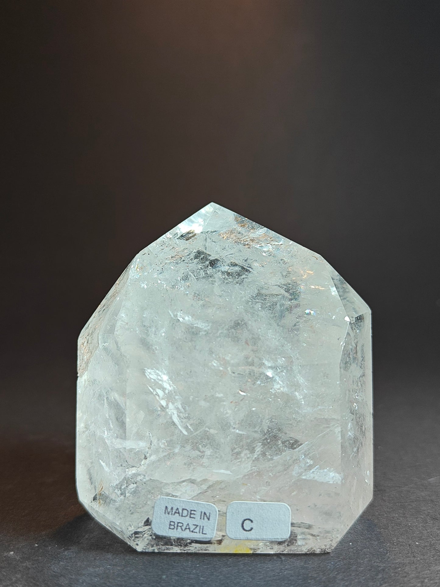 Polished Carved White Quartz Tower from Brazil - 354 grams