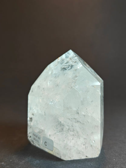 Polished Carved White Quartz Tower from Brazil - 354 grams