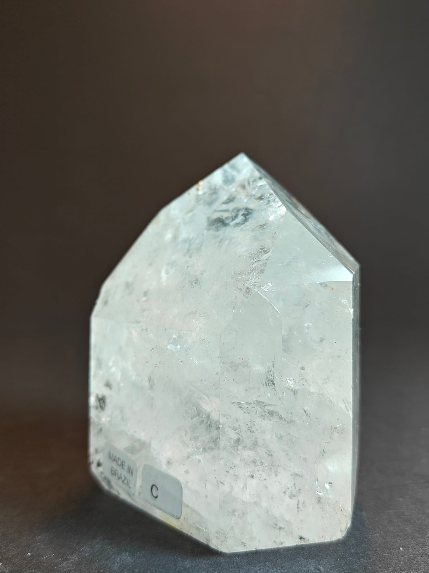 Polished Carved White Quartz Tower from Brazil - 354 grams