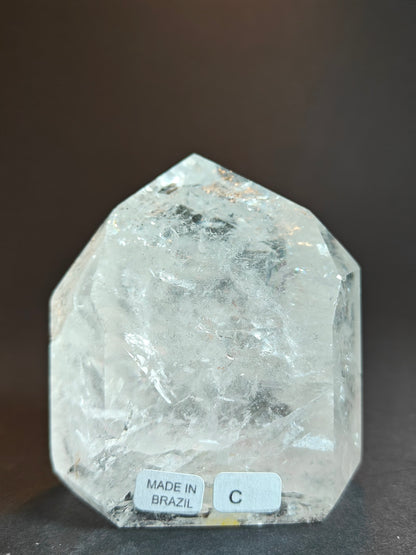 Polished Carved White Quartz Tower from Brazil - 354 grams