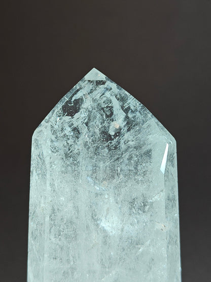 Polished Carved White Quartz Tower from Brazil - 118 grams