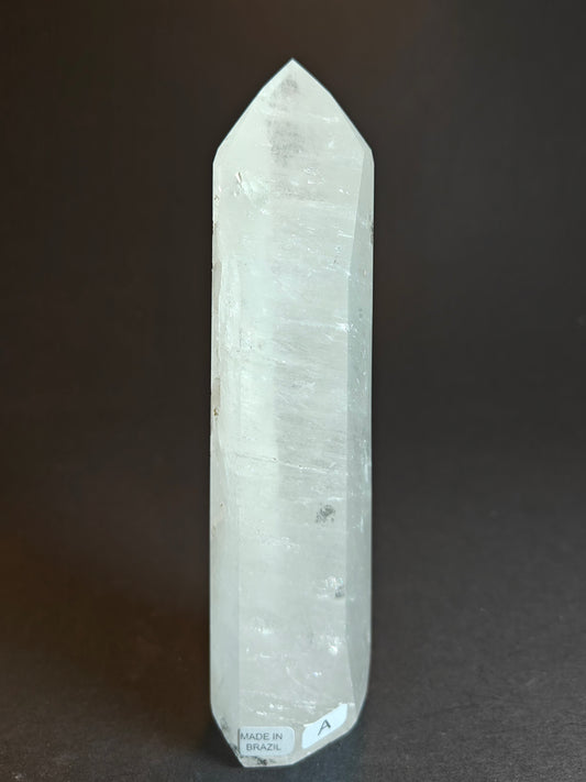 Gepolijste gesneden witte kwartstoren uit Brazilië - 370 gram