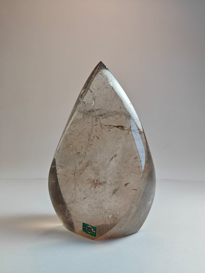 Polished Smokey Quartz Flame from Brazil - 315 grams