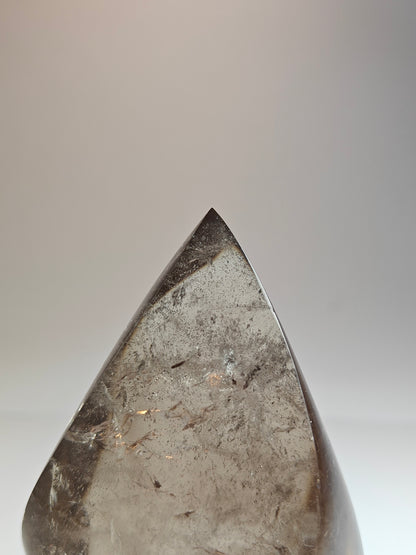 Polished Smokey Quartz Flame from Brazil - 315 grams