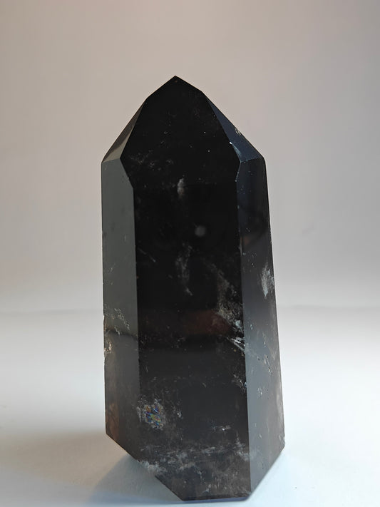 Gepolijste gesneden rookkwartstoren - 350 gram