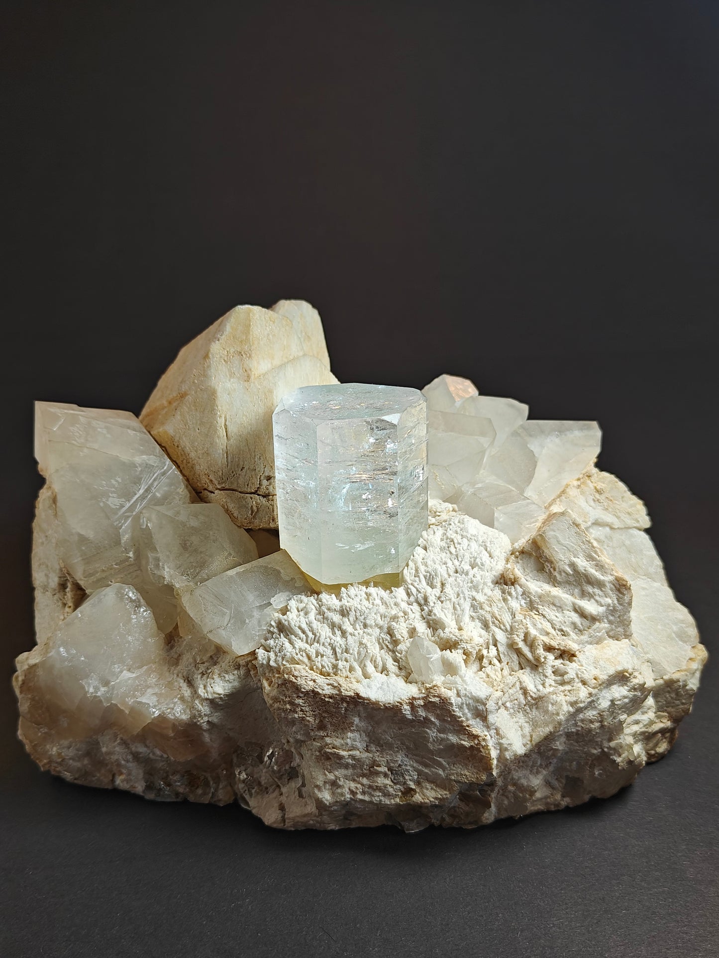 Gorgeous Aquamarine With Quartz and Feldspar