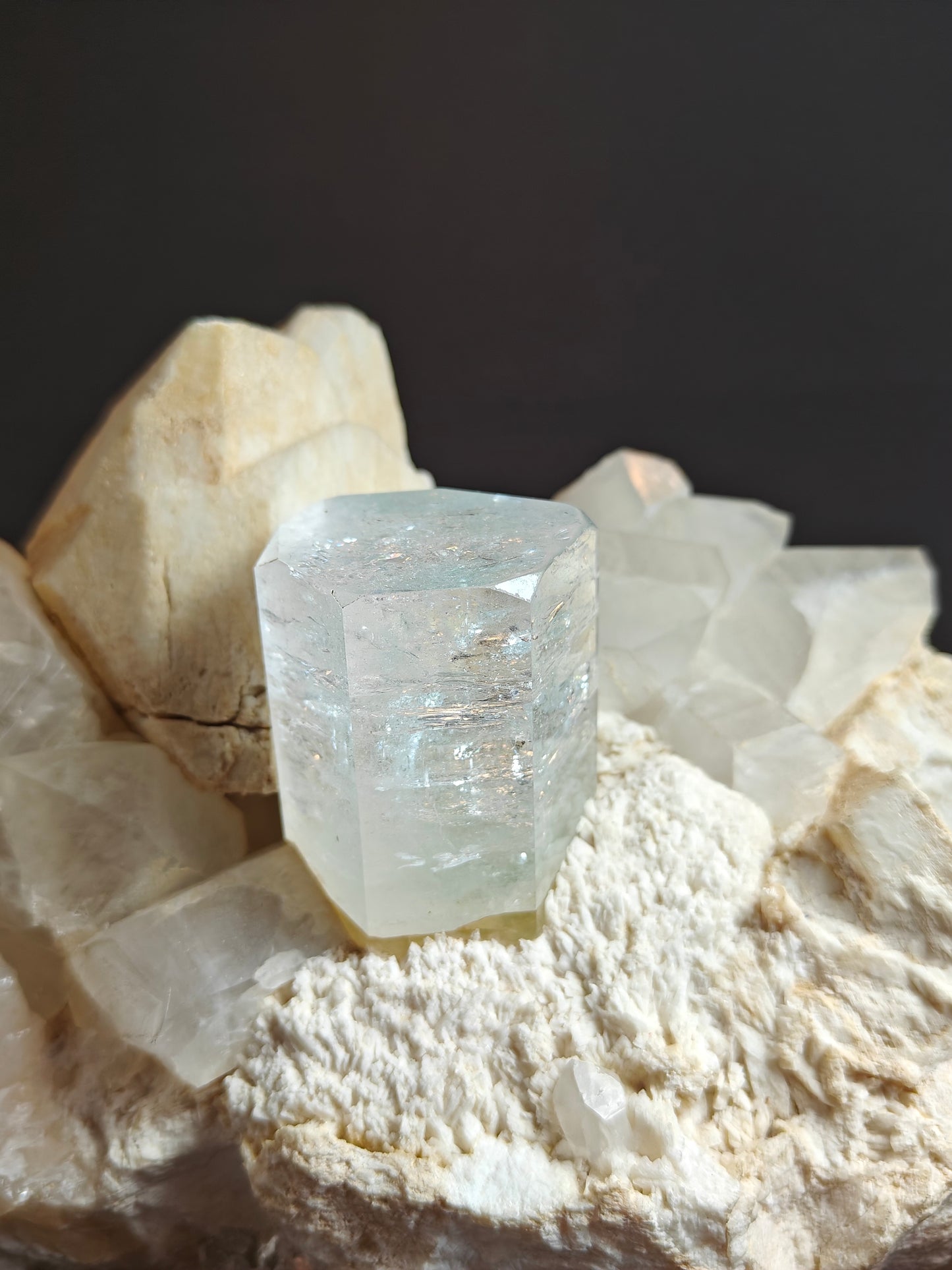 Gorgeous Aquamarine With Quartz and Feldspar