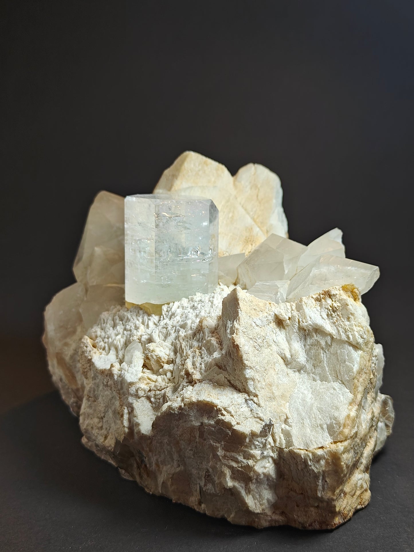 Gorgeous Aquamarine With Quartz and Feldspar