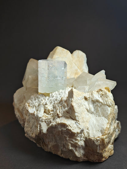 Gorgeous Aquamarine With Quartz and Feldspar
