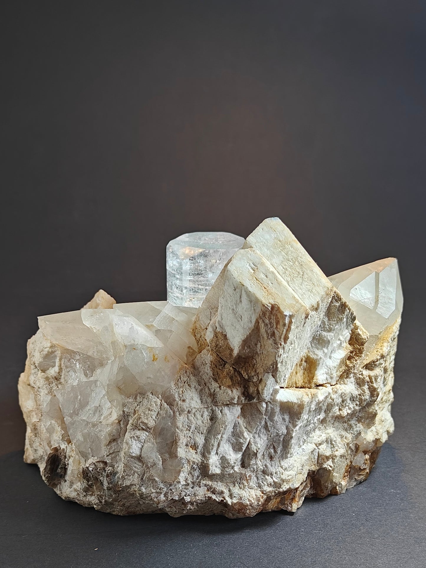 Gorgeous Aquamarine With Quartz and Feldspar
