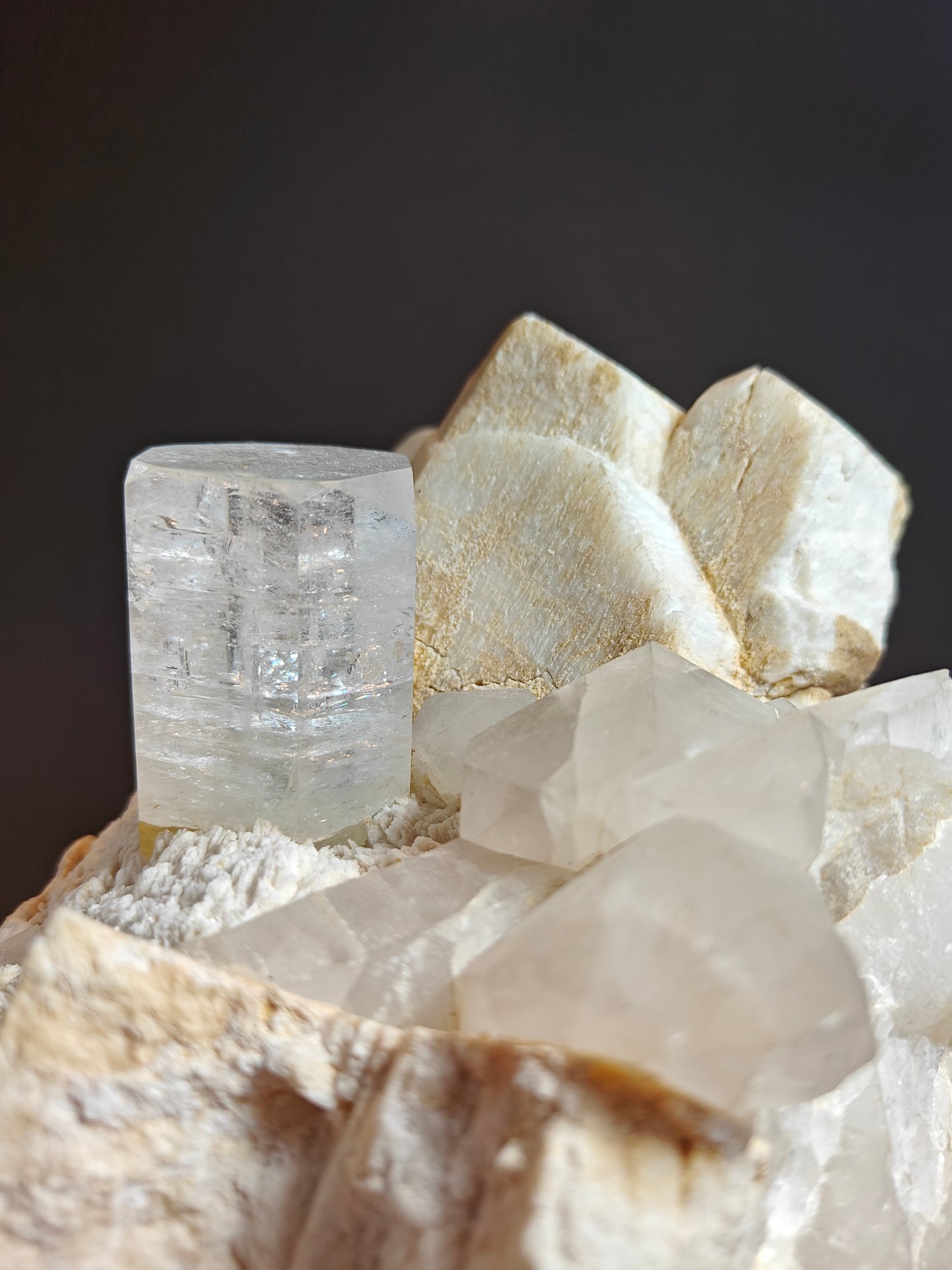 Gorgeous Aquamarine With Quartz and Feldspar