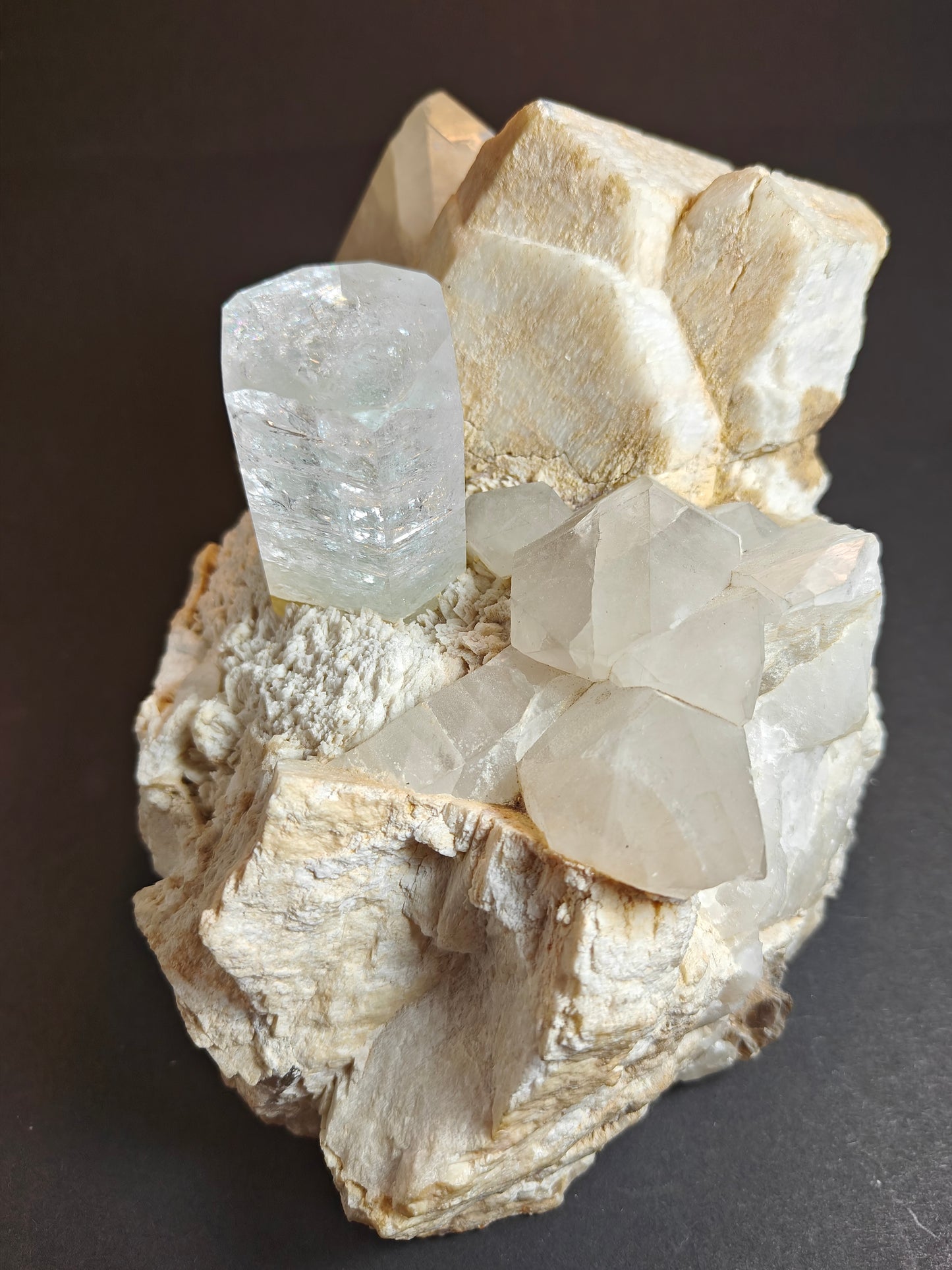 Gorgeous Aquamarine With Quartz and Feldspar