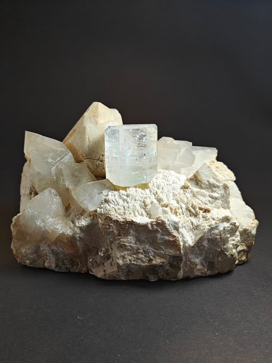 Gorgeous Aquamarine With Quartz and Feldspar