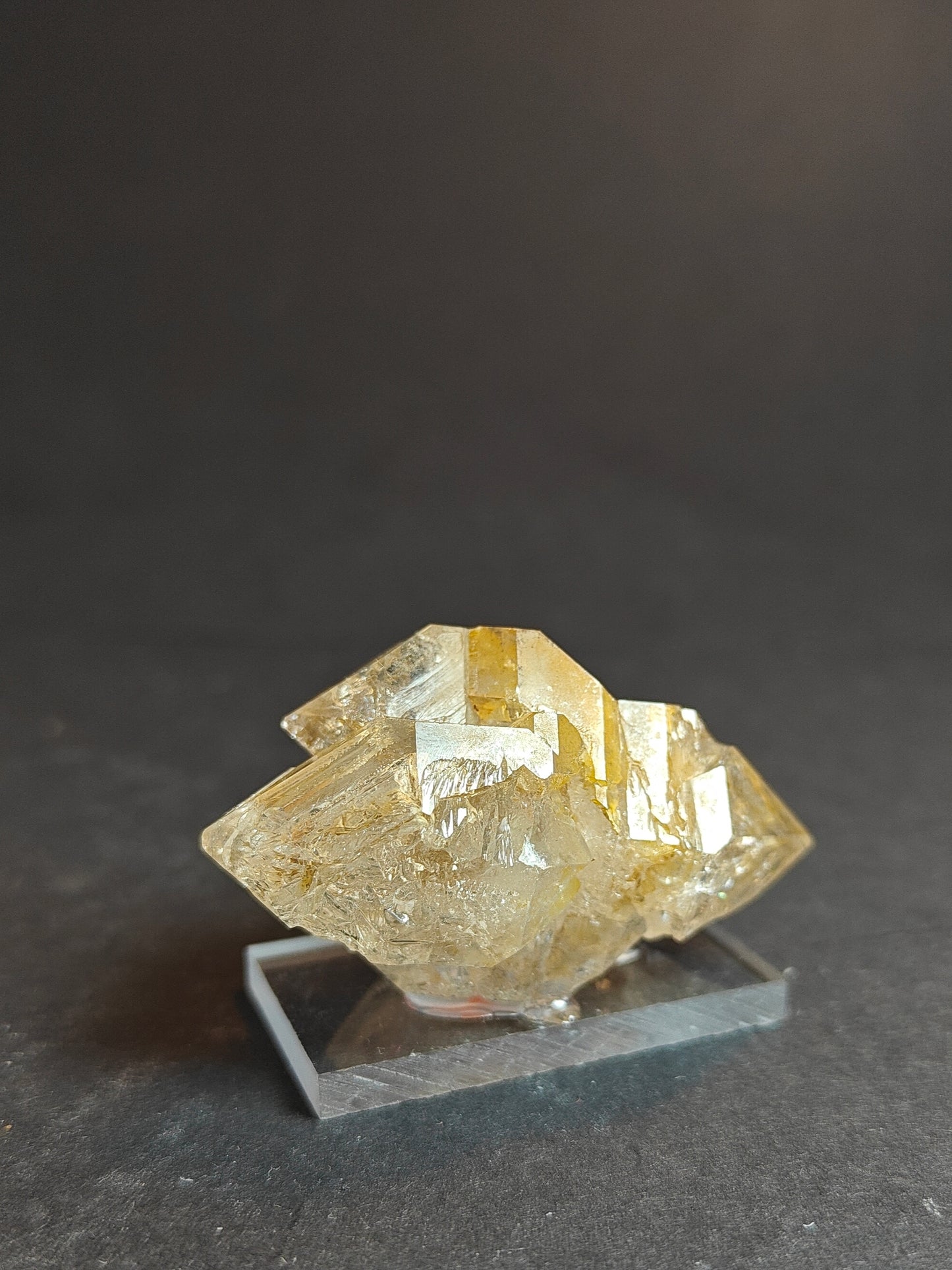 Skeleton Quartz on Acrylic Base – Pakistan | 5x3x2cm