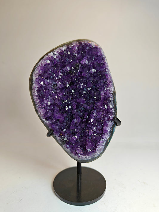 High Quality Uruguayan Amethyst Cluster on Stand - 0.66 kg