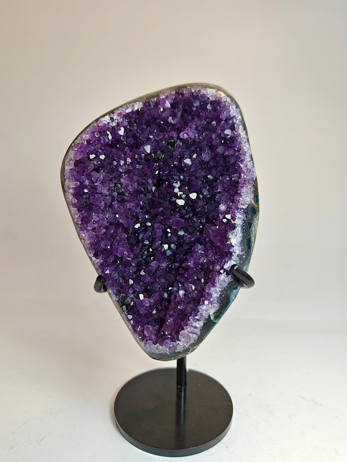 High Quality Uruguayan Amethyst Cluster on Stand - 0.66 kg