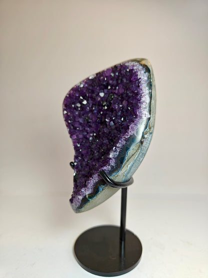 High Quality Uruguayan Amethyst Cluster on Stand - 0.66 kg