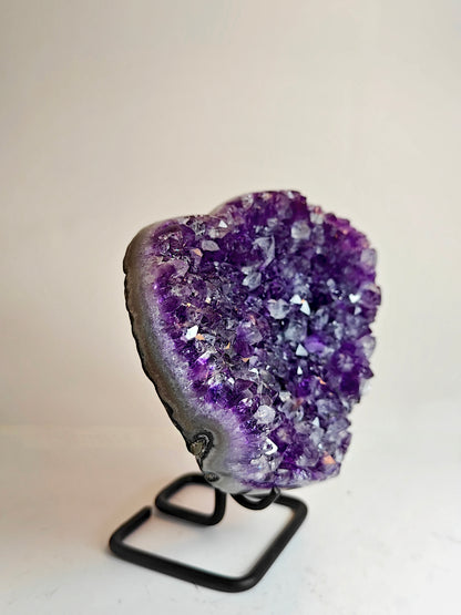 High-Quality Amethyst Heart on Stand - 0.5 kg