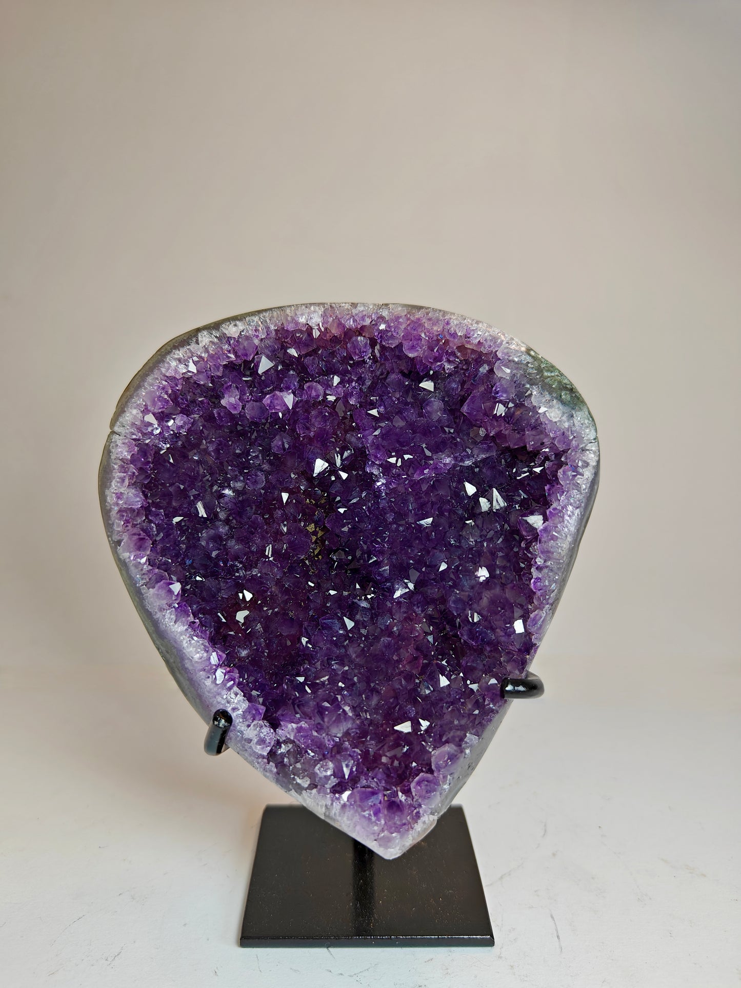 High-Quality Uruguayan Amethyst Cluster on Stand - 0.55 kg