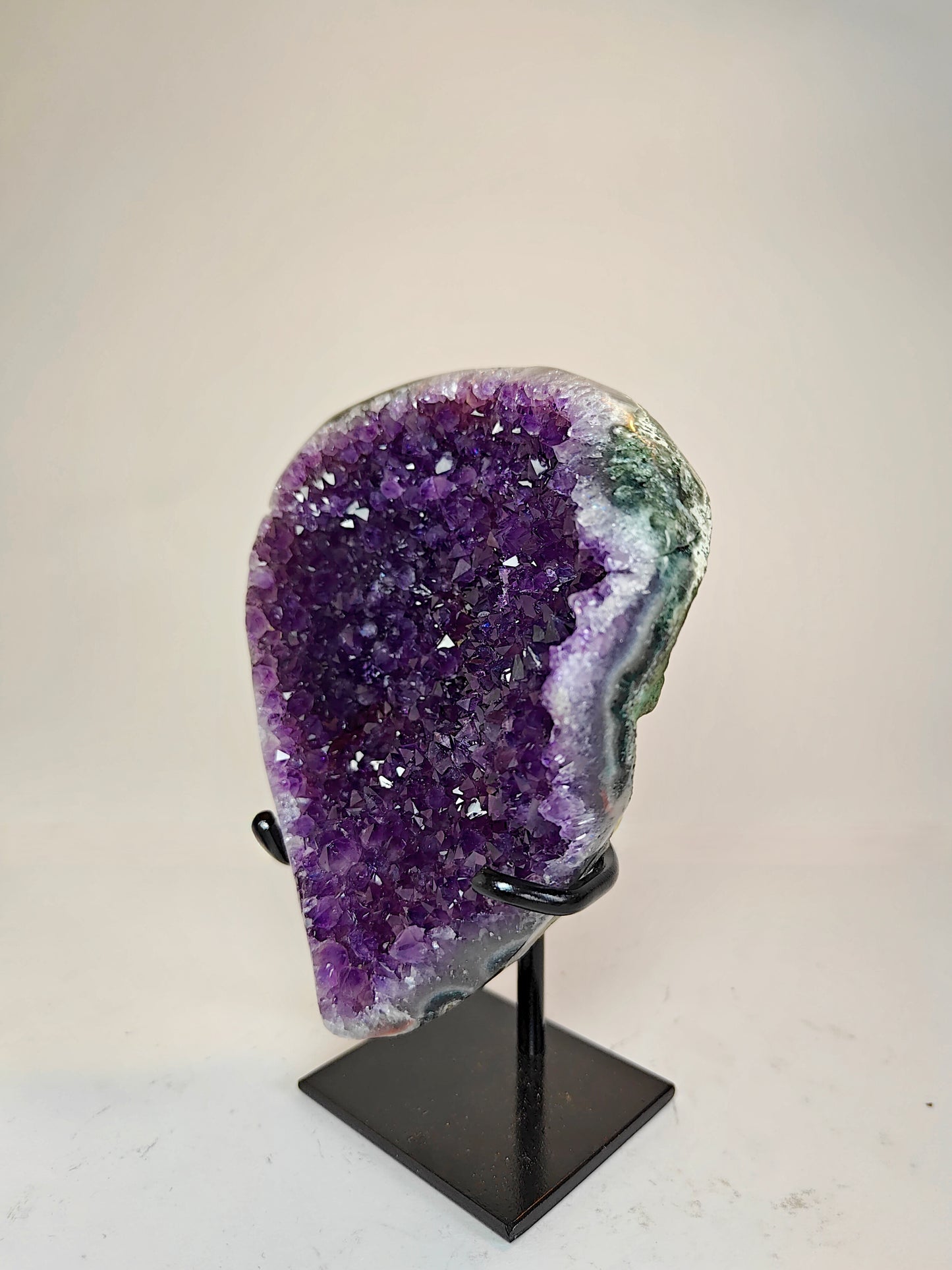 High-Quality Uruguayan Amethyst Cluster on Stand - 0.55 kg