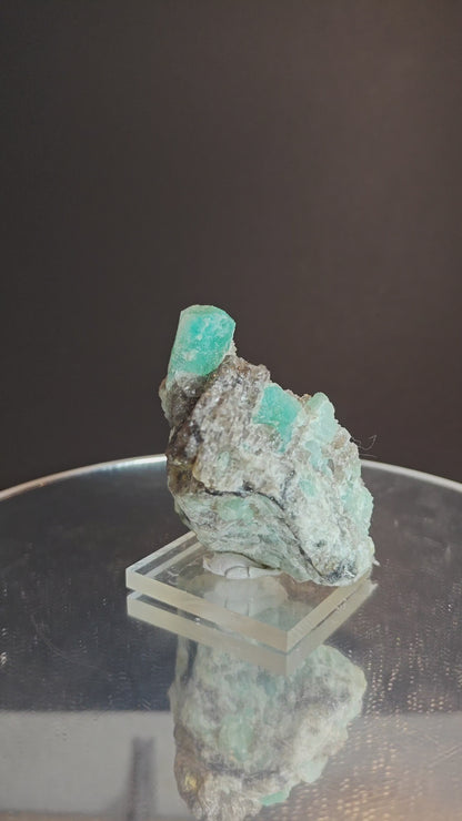 Amazonite Specimen Mounted on Base