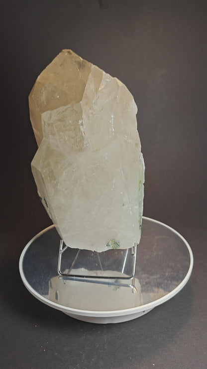 Large Quartz Crystal with Tourmaline from Brazil