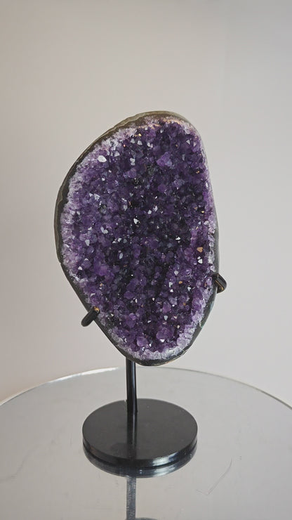 High Quality Uruguayan Amethyst Cluster on Stand - 0.66 kg